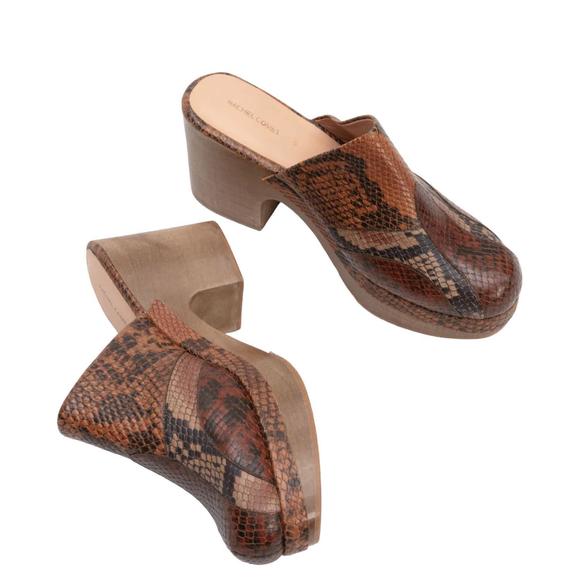 NEW RACHEL COMEY women's bose clog in brown snake - Picture 3 of 3